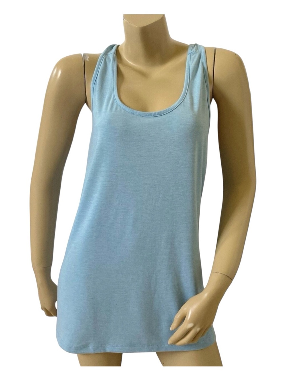 Amazon Essentials Tank Top Womens XL Blue Twist Racerback Sleeveless Longline